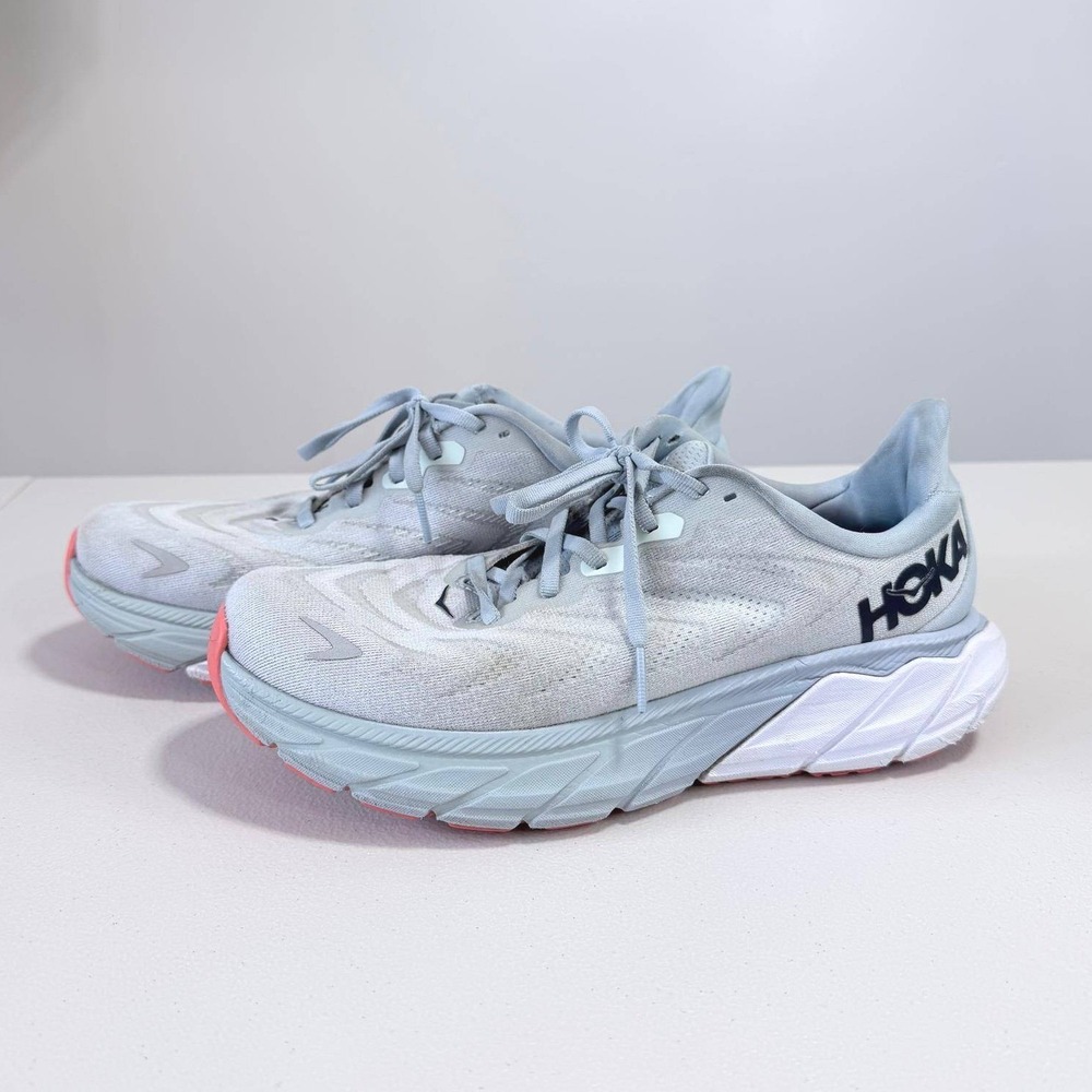 Hoka One One Arahi 6 Womens 9 D Wide Running Shoes Blue Grey PABF 1123197